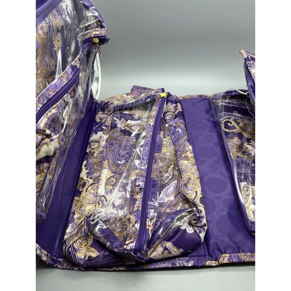 Joy Mangano Beauty Case Travel Organizer Bag Paisley NEW Storage Home Gifting - Picture 8 of 11